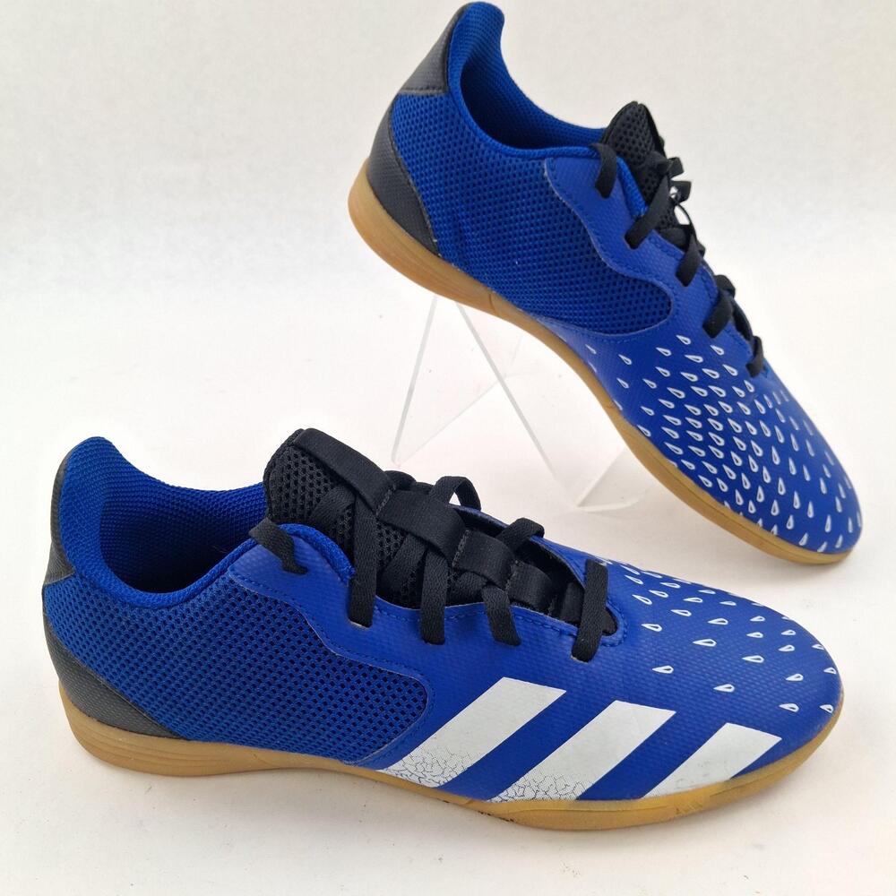 Adidas Predator Shoes Mens Size 4.5 Blue Black Gum Indoor Soccer Sneakers FY1043